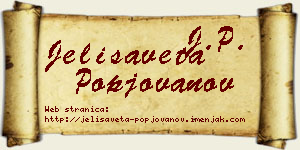 Jelisaveta Popjovanov vizit kartica
